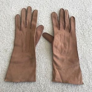 Webb Vintage Beige Long Kidskin Gloves
